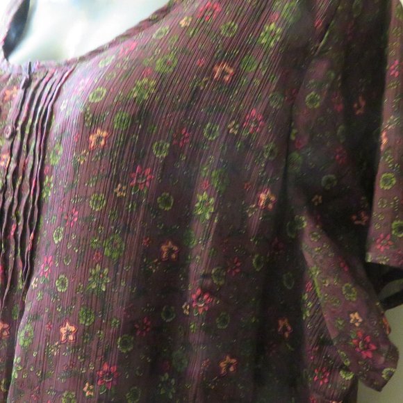 REDOUTE CREATION TUNIC BLOUSE ** SIZE 24 W  **poly - Picture 9 of 11